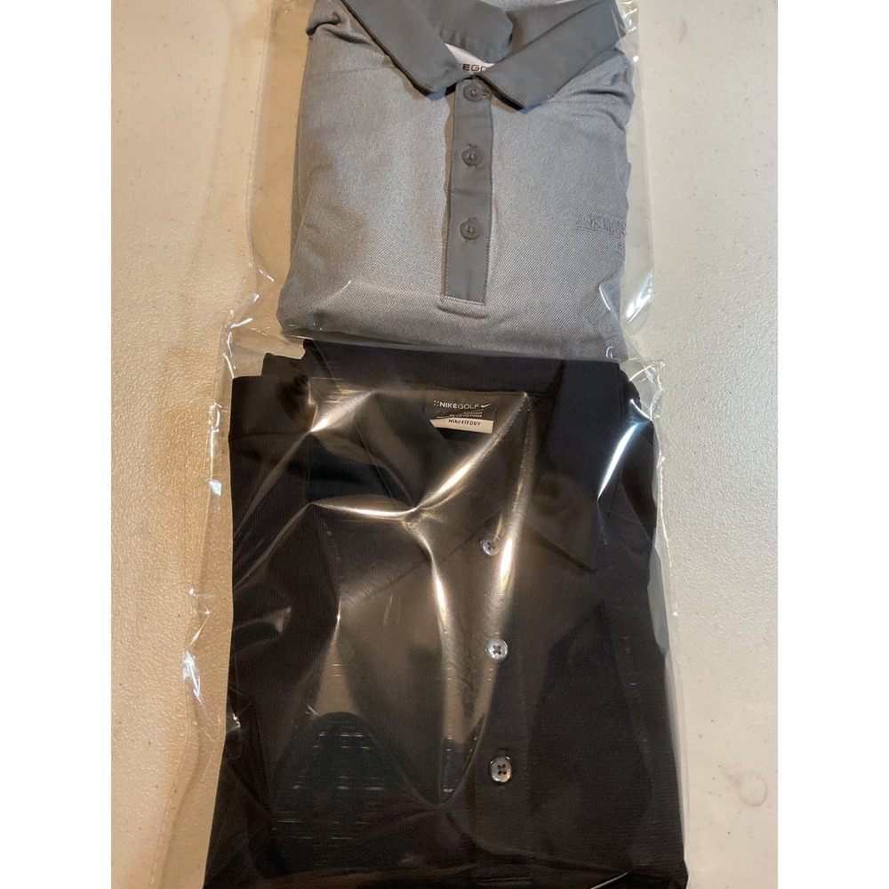 2 Nike Golf Dri-FIT Mens‎ XL Gray Polo Shirt Kinematic Sports Short Sleeve XL